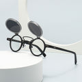 Lunettes de soleil Cadre beige rond