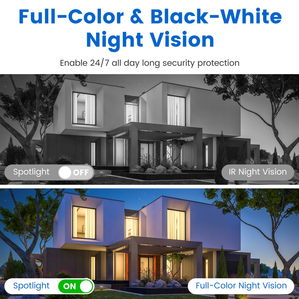 1080P HD 4-Lens Caméra de sécurité 360 Degree Voir WiFi Pan & Tilt Caméra de surveillance Avec F