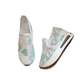 Mode femme Dentelle Mesh Casual High Heel Sneakers