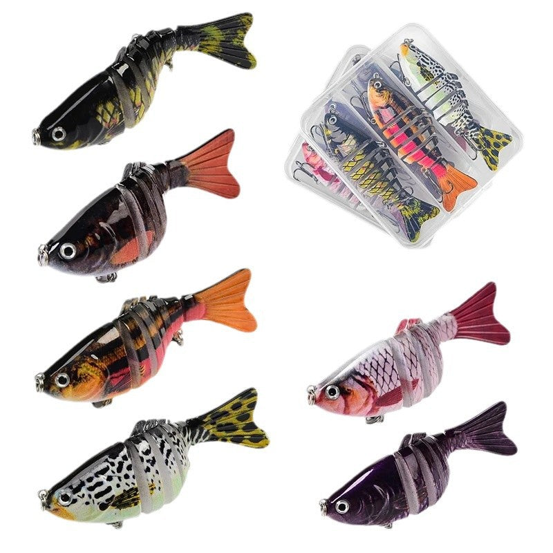 Aile artificielle 3PCSbox Aile multi-section Lure de poisson
