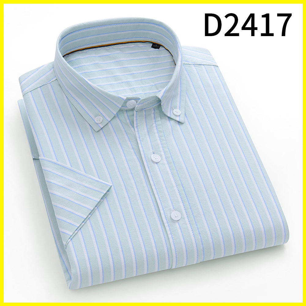 Chemise en coton à manches longues rayée pour hommes
