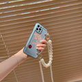 Flower Pearl Messenger boîtier de téléphone en silicone