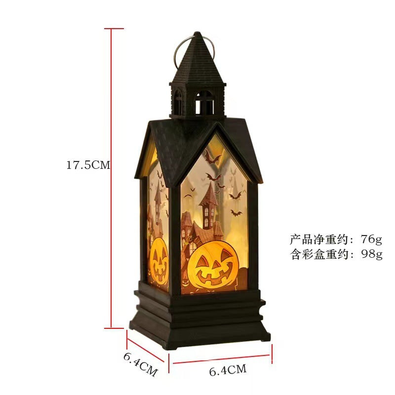 Décorations d'Halloween Light-emission Portable Pumpkin Light Atmosphere Castle Night Light