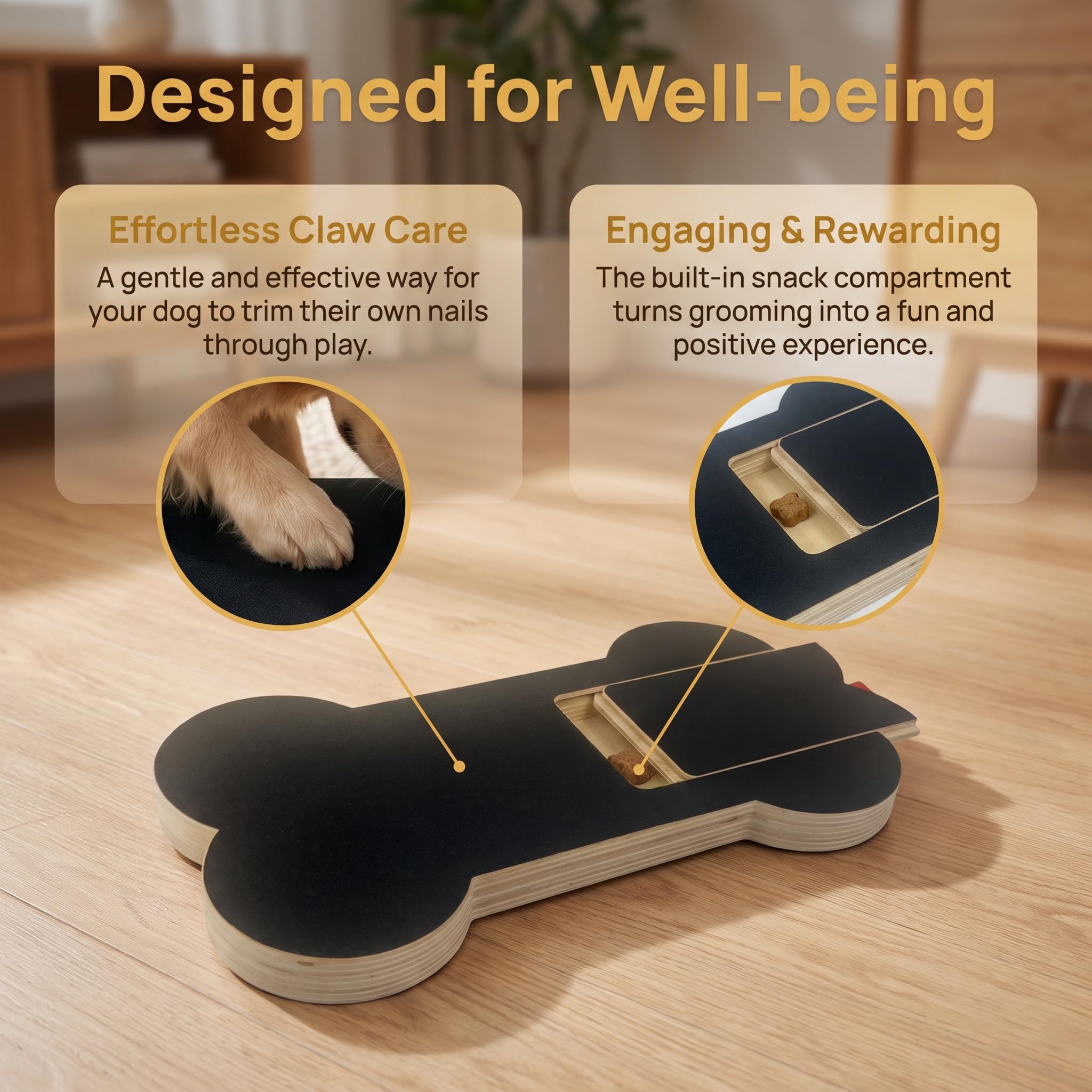 Dog Nail Scratch Board Scratcher Treat Dispenser Non-Slip Nail File Board Dog Nail Scratch