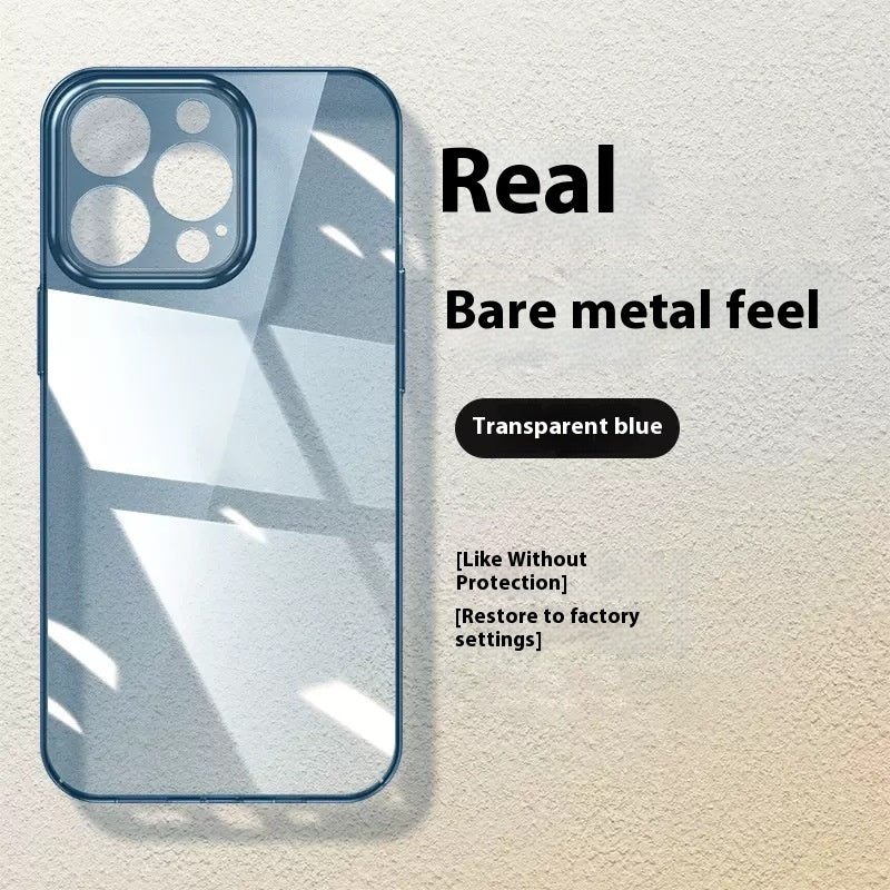 All-inclusive Lens Simple Protective Cover 13 Case de téléphone non jaune transparent sur glace