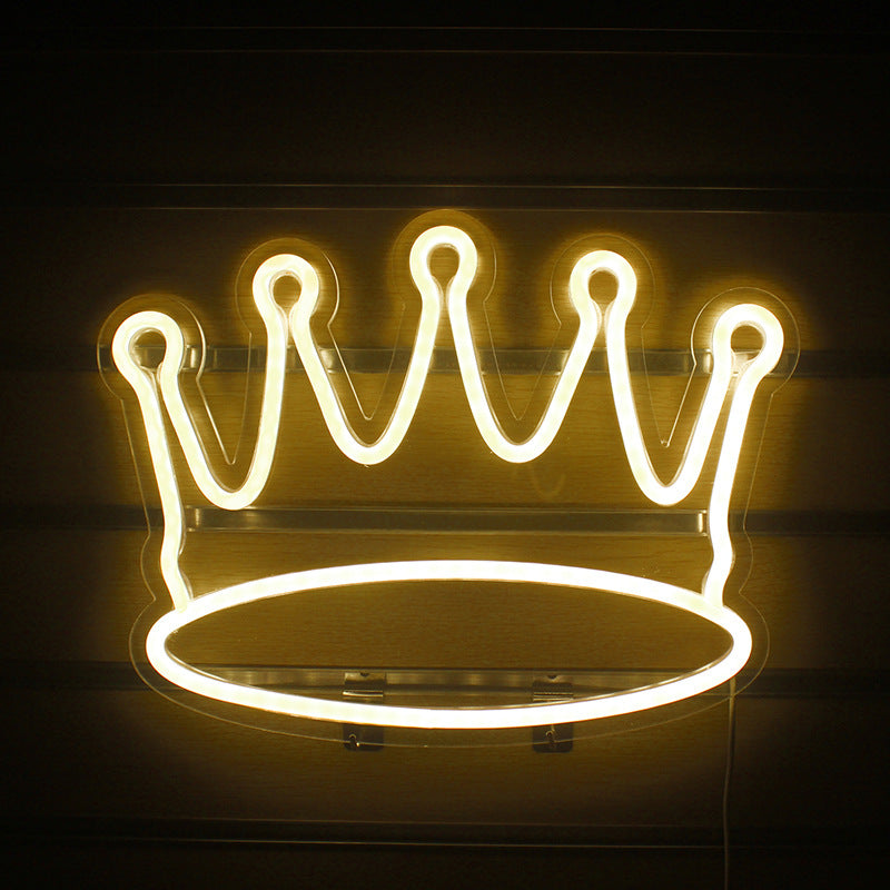 Vente Internet Célébrité Atmosphère Lumineuse Couronne Neon Lumière Ins Vent Lampe LED décorative