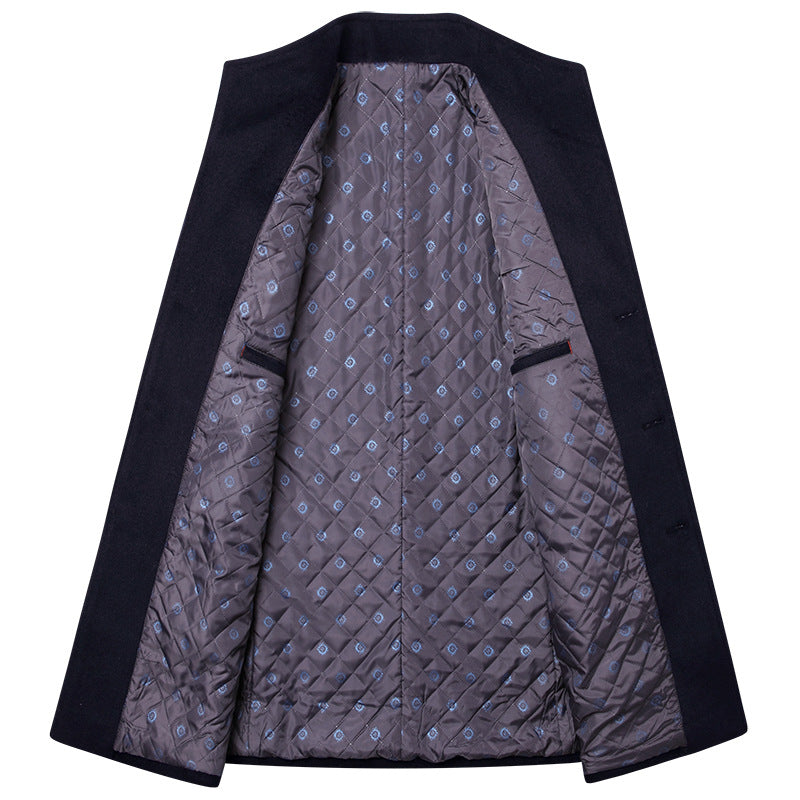 Manteau pour hommes d'âge moyen Collar Woolen