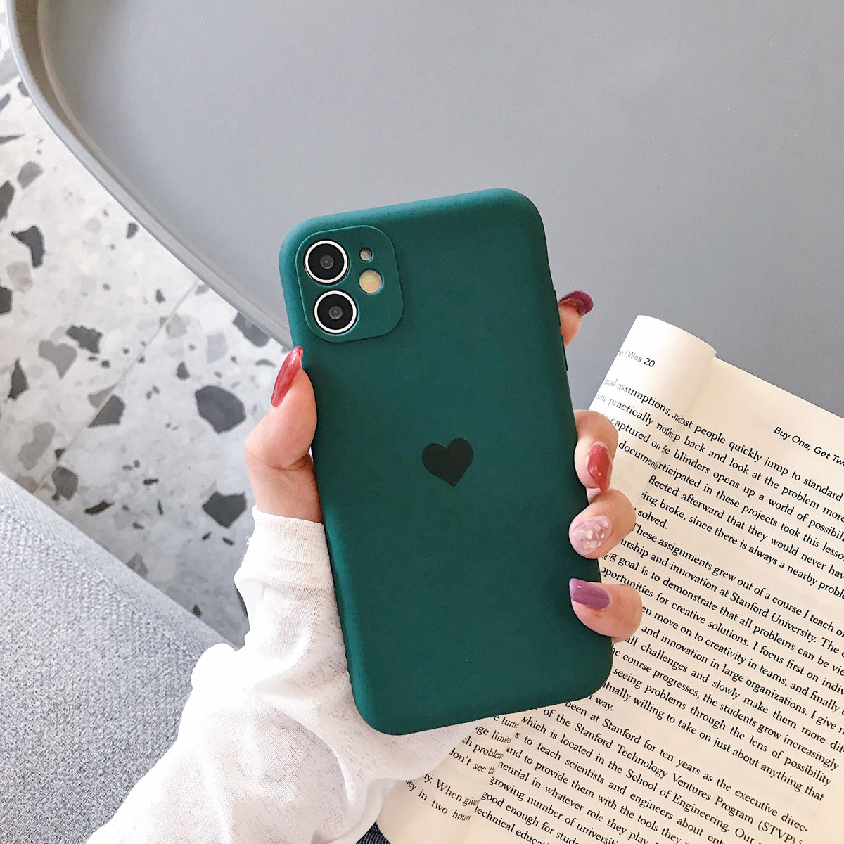 Cas de téléphone portable gelé au cœur liquide