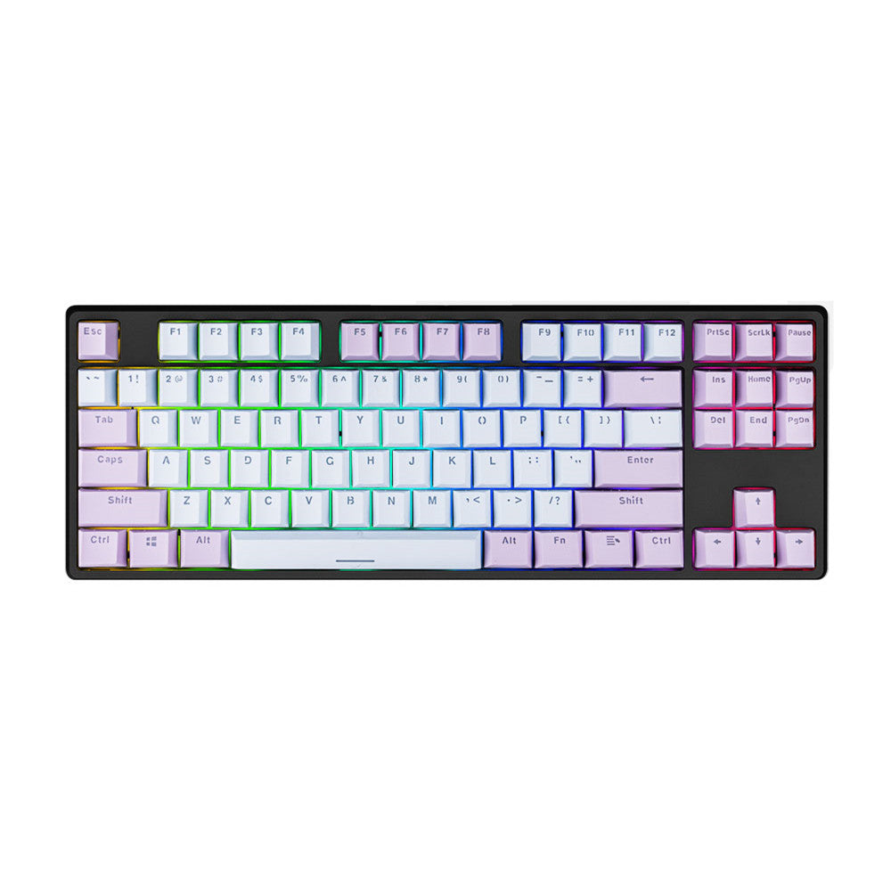 Le joueur en chef Lang MK8 Clavier mécanique 87 clés RGB Bureau de jeu rétroéclairé Mute Bleu Rouge G