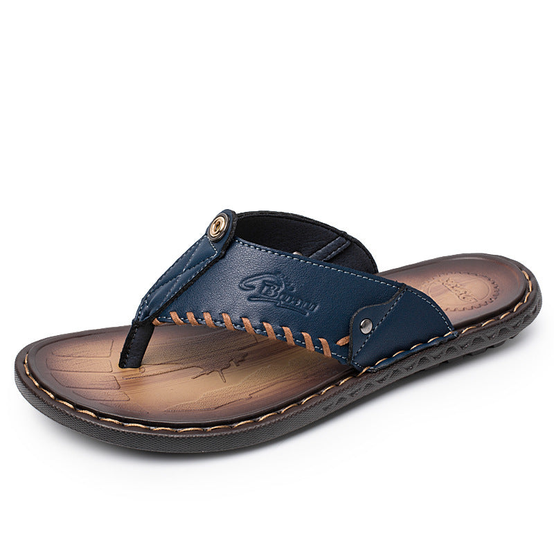 Été Extérieur Flip-flops Casual cuir Plage Sandales Hommes Sandales de grande taille