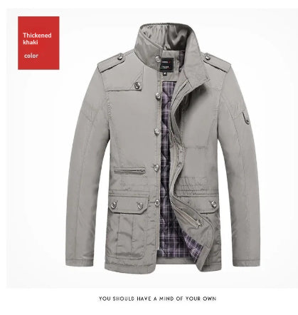L'automne et l'hiver Veste mi-longue pour homme Casual Outsized Loose