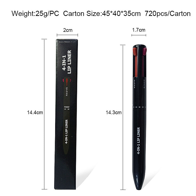 4 stylo de maquillage en 1 stylo de maquillage multifonctionnel avec eyeliner