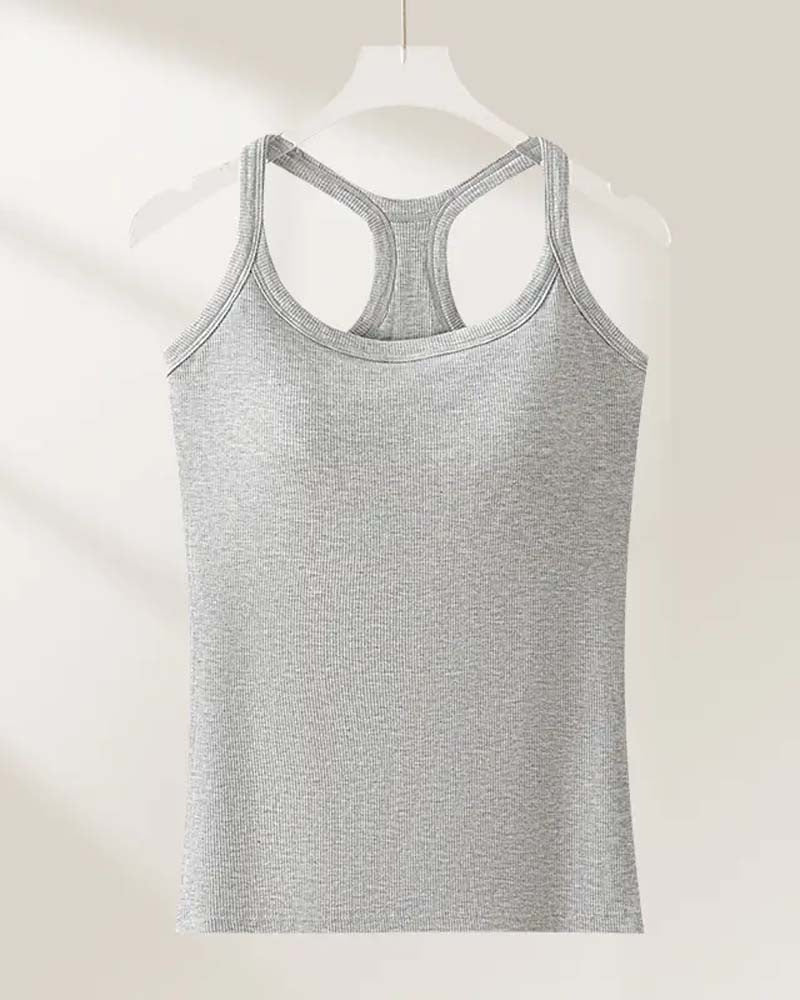 Commerce extérieur avec des tanks côtelés de style Bra