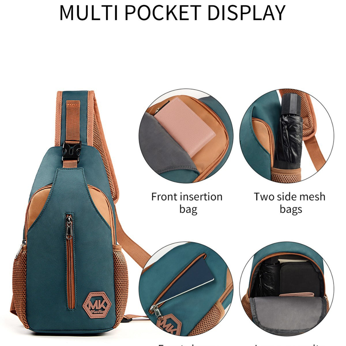 Sac Crossbody résistant à l'usure Sac à la mode de style coréen Outdoor Casual Chest Pack