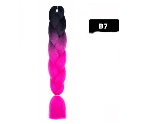 Couleur Big Braid African Chemical Fibre Gradient en soie haute température