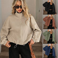 European And American Amazon Autumn And Winter High Collar Zipper Hem Drawstring Flap Pock