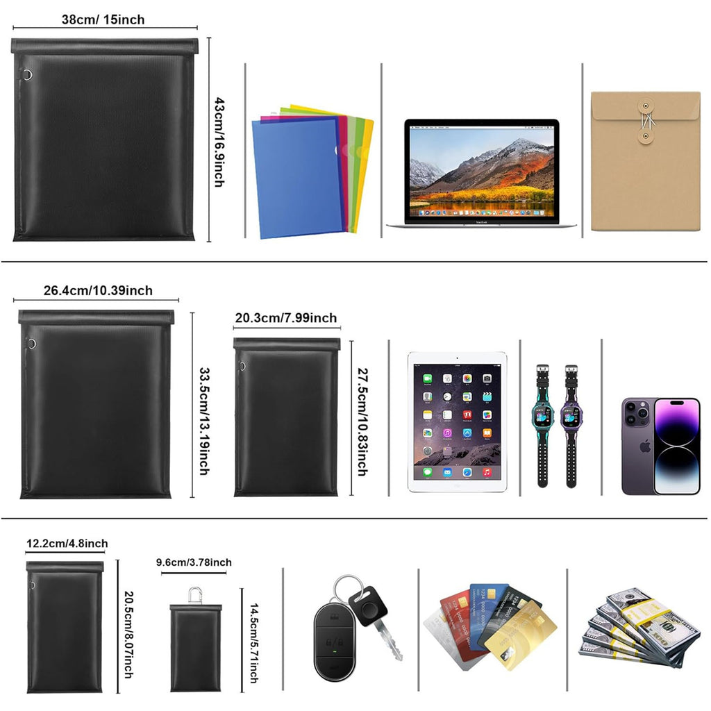 Signal blocking tablet car key case