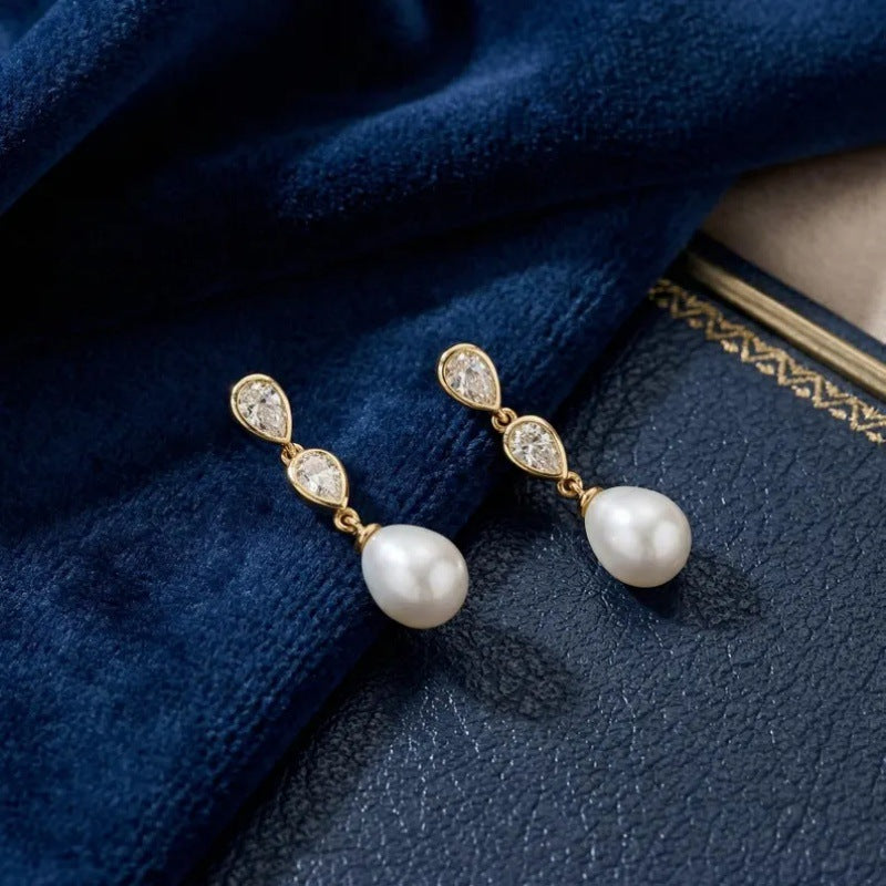 Meilleures ventes Boucles d'oreilles pendentif Pearl Design Niche avec une sensation Premium