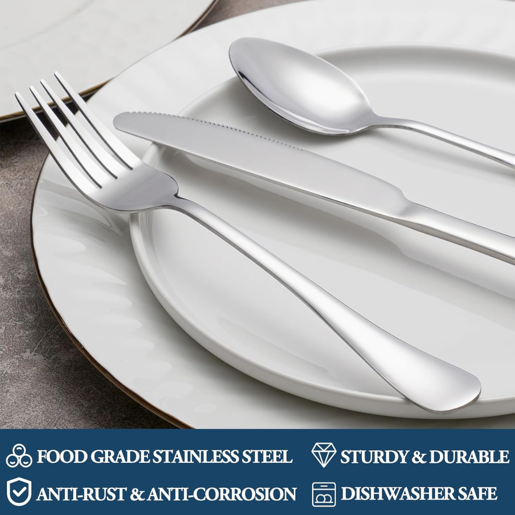 Ensemble de fourchettes de dîner de 16 aliments de qualité supérieure en acier inoxydable