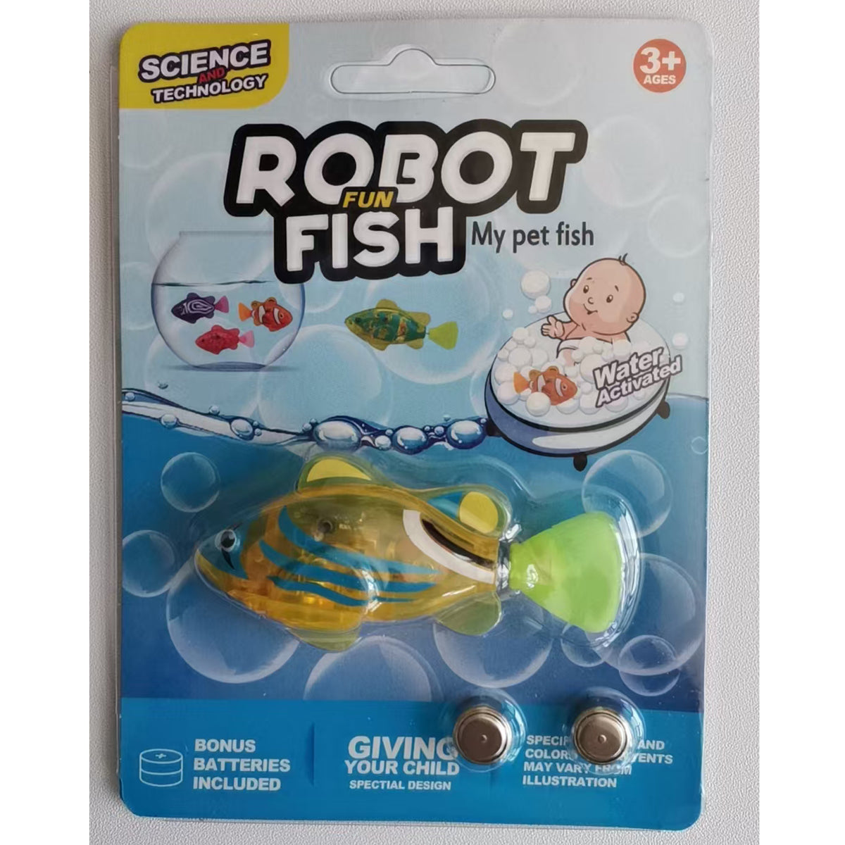 Animal Fish Simulation Light-Activated Clownfish Bathtub and Splashing Toy