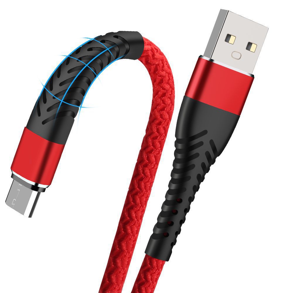 Nylon Câble de données tissé Ligne de charge rapide Interface Typec applicable