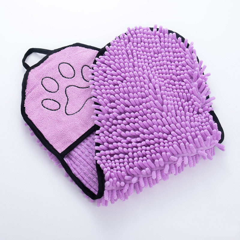 Serviette de bain de chat pour chien en couleur solide