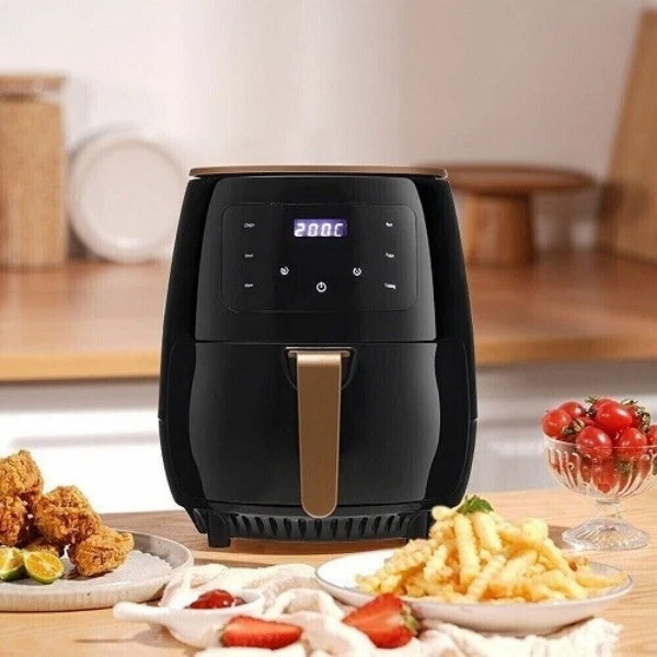 6L Air Fryer Grande capacité écran tactile numérique Mulitifonction huile cuisine gratuite