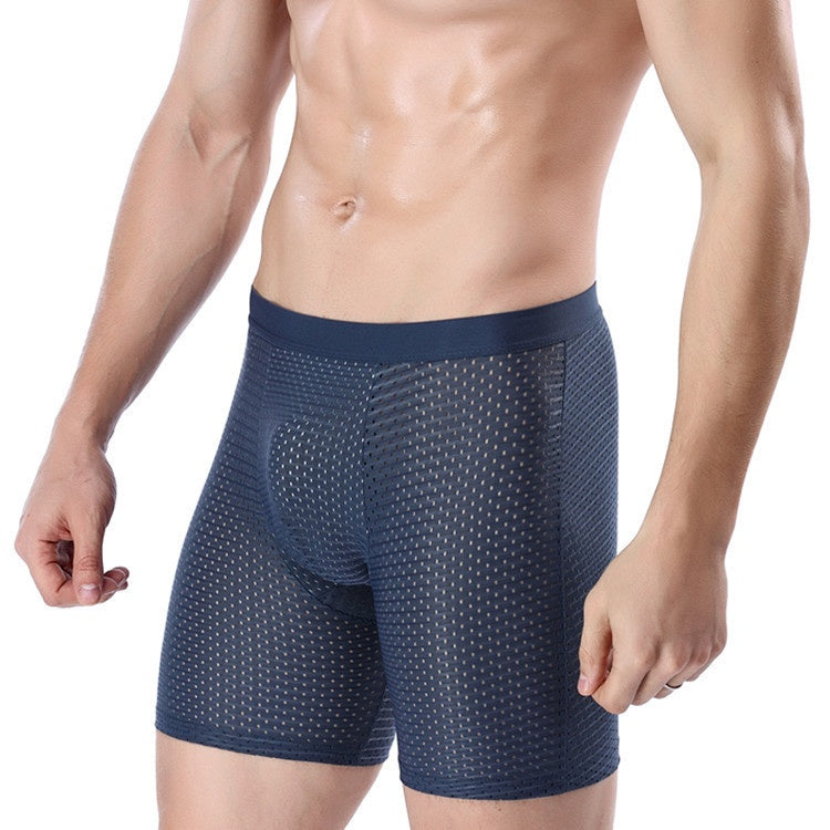 Sous-vêtements hommes Courants Version élargie de Boxer en soie glacée