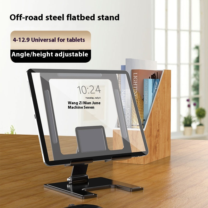 Support en métal rotatif pliable pour bureau plat