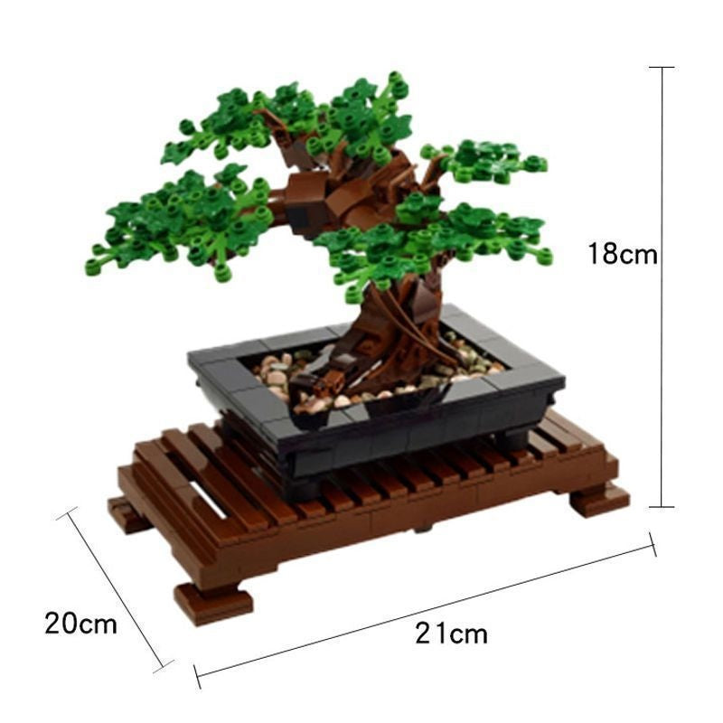 Potté accueillant Pine Creative Bonsai Orchid Assemblage Block Toy