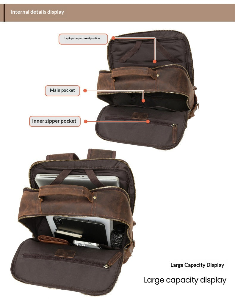 Sac à dos en cuir pour hommes