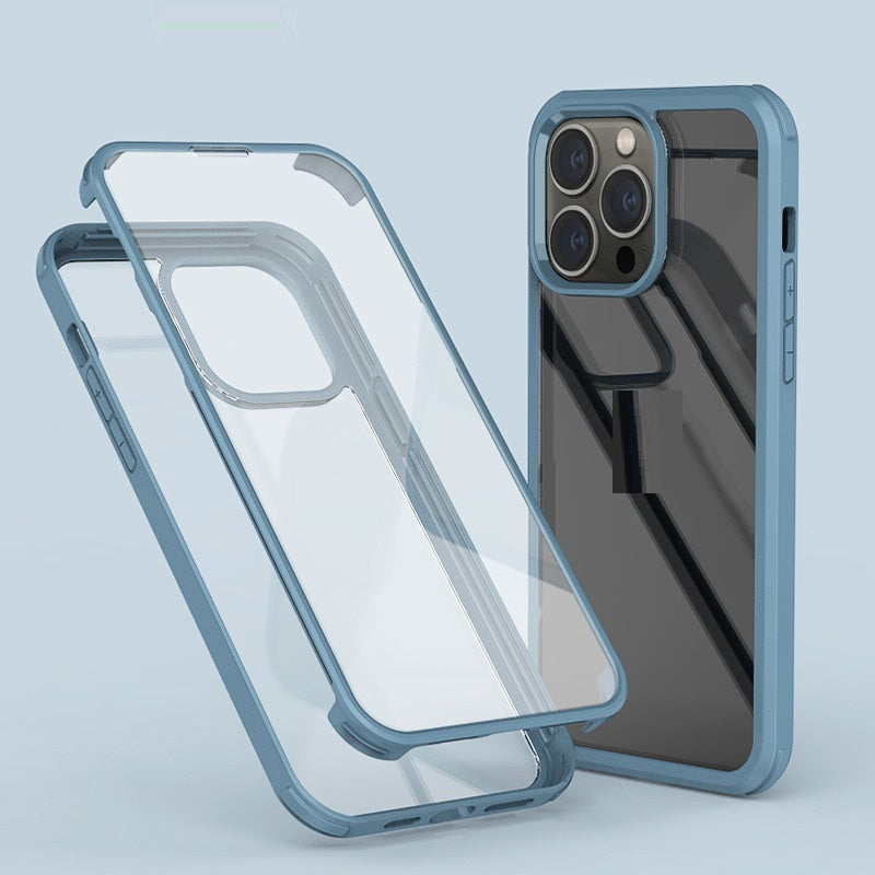 Coque de téléphone Double face Membrane à corps complet Membrane intégrée à quatre coins Résistance à la chute