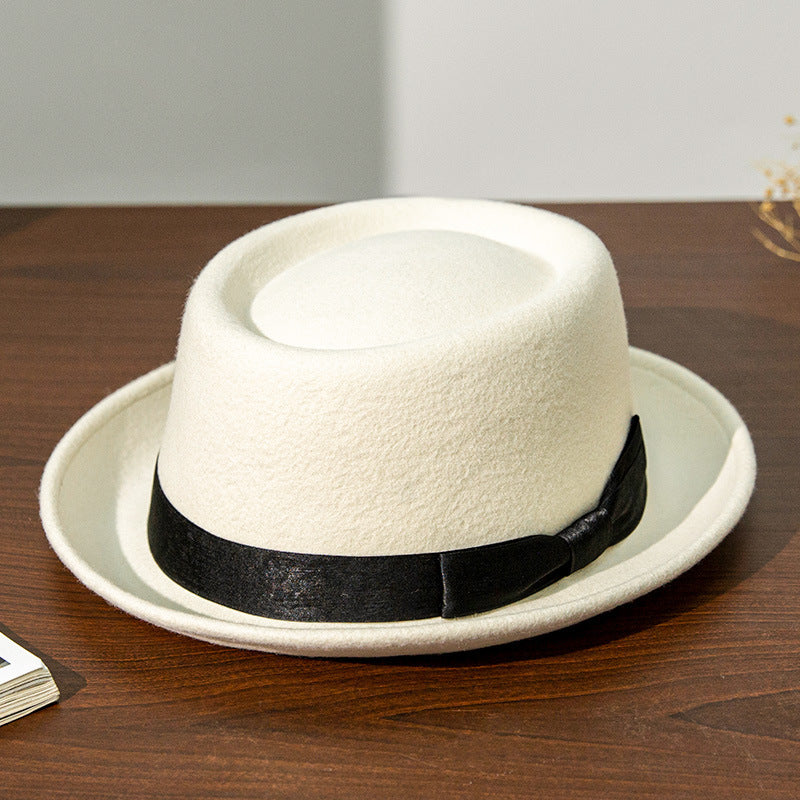 Chapeau en feutre de laine Chapeau polyvalent Chapeau classique de style britannique