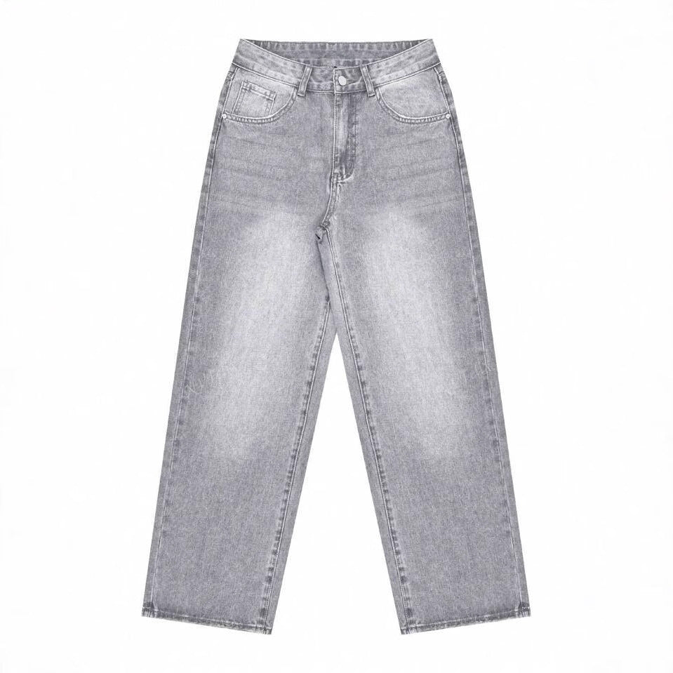 Sc Amazon Européen et American Style Spring Versatile Drapey Lazy Straight Loose High-Wai