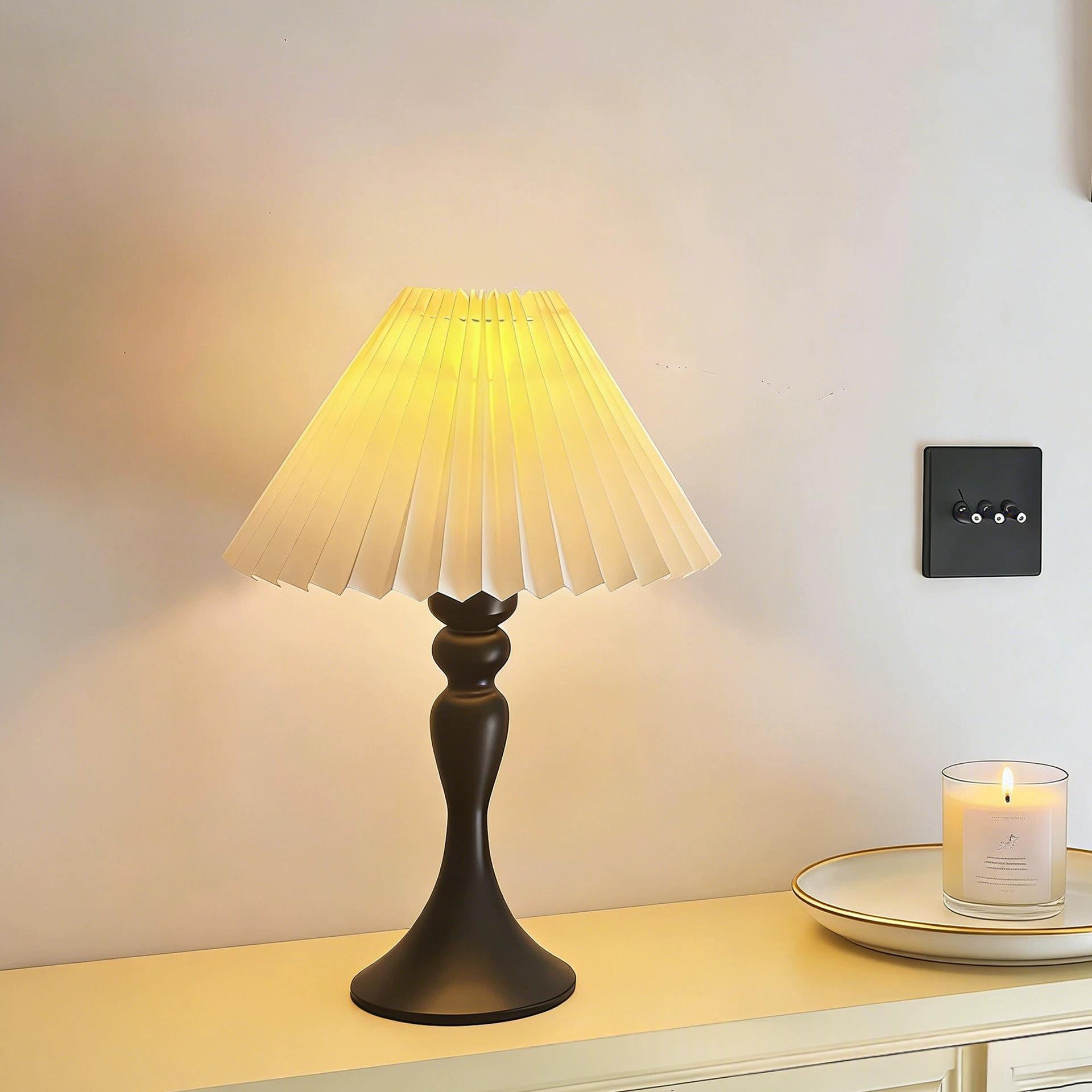 Parapluie de pétale pliant de style Instagram lampe de table vintage haut de gamme décoratif lumière de nuit