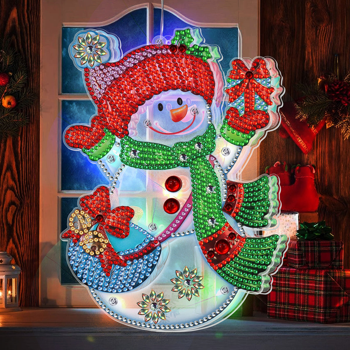 Afficher LED Fenêtre de verre party lumières de décoration avec des ventouses