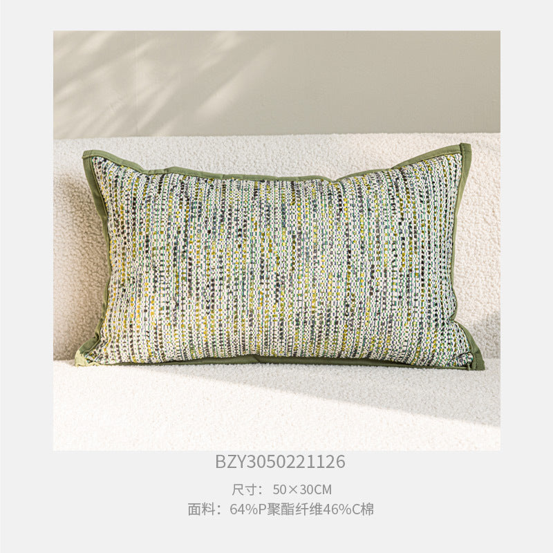Oreiller lombaire vert Minimiste de style nordique Canapé dossier Coussin