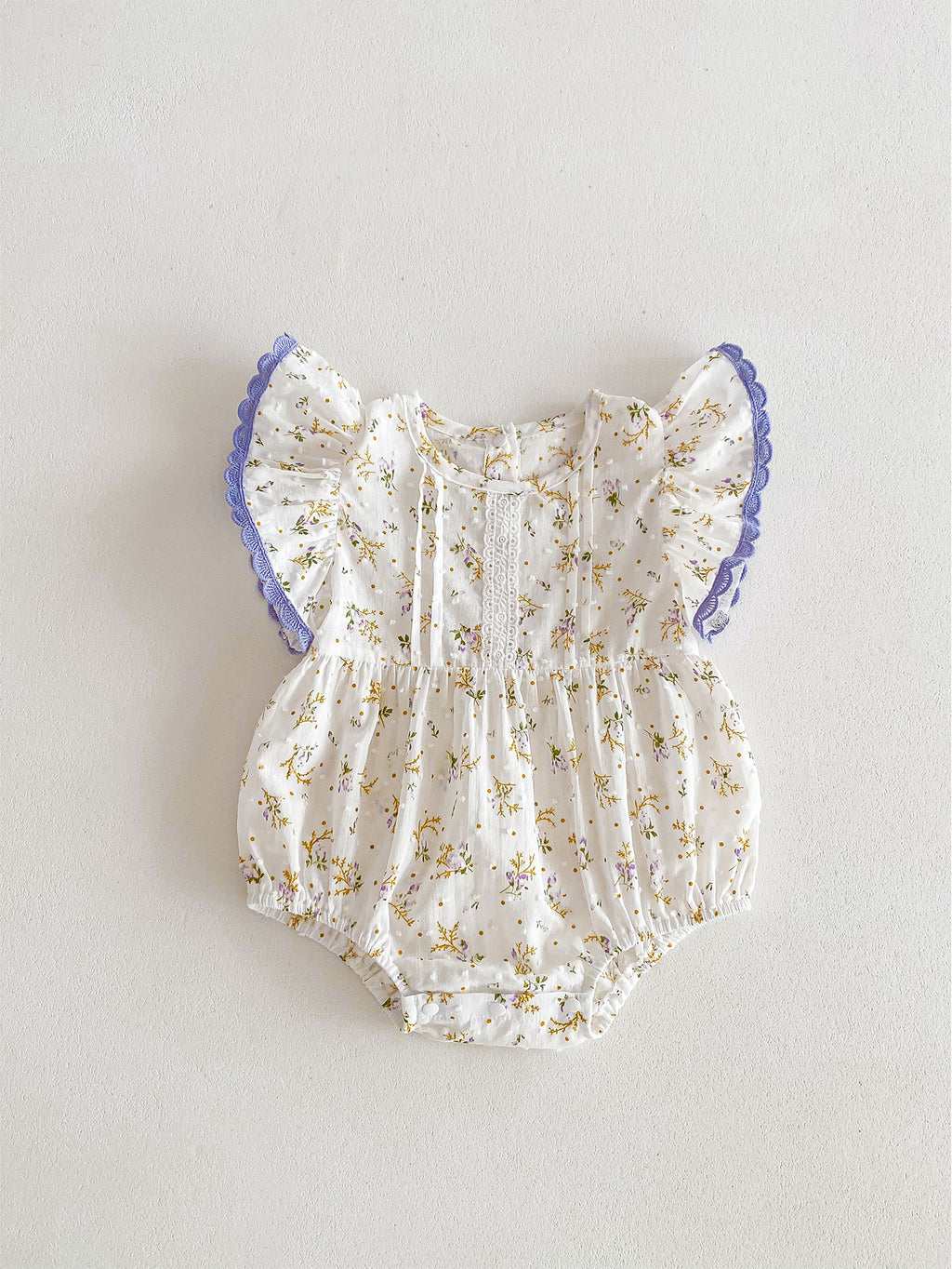 Les Rompers de coton Skypurl d'un mois de bébé fille