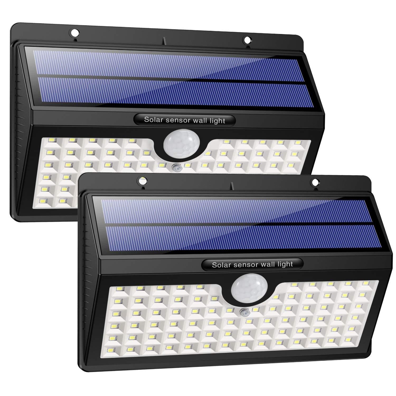 Lampe solaire extérieure étanche à détecteur de mouvement 78-LED
