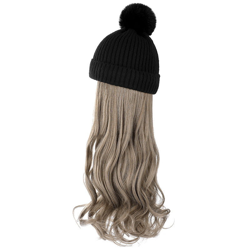 Chapeau de laine d'automne et d'hiver amovible