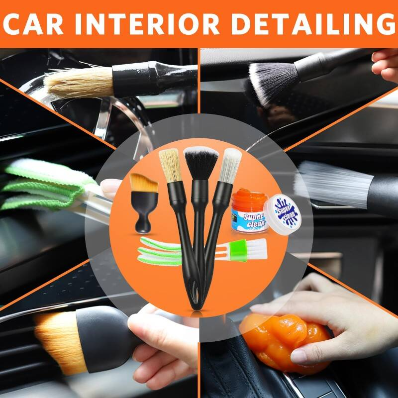 Kit de nettoyage de voiture 25 Pcs Ultimate Kit de lavage de voiture avec brosse de forage