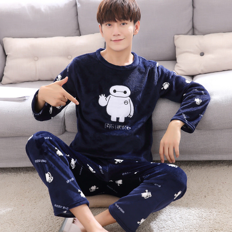 Automne et hiver Pyjama hommes Pyjama Coral polaire épais chaud