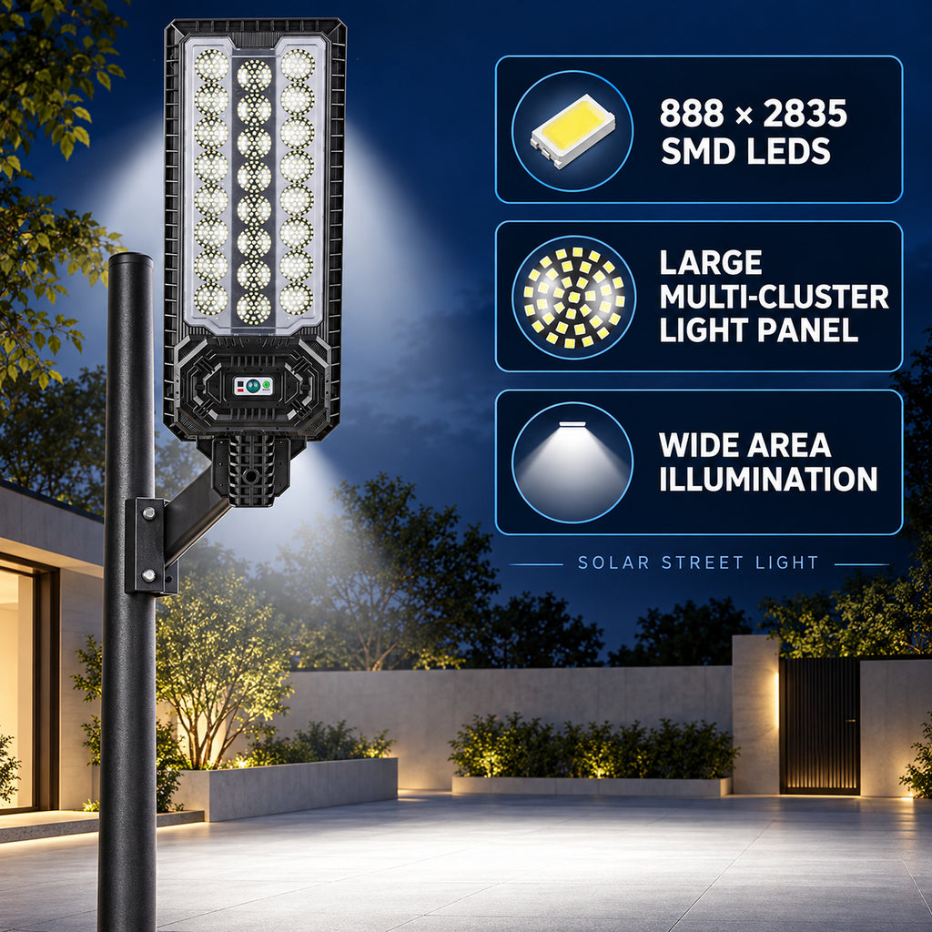 Solar Powered Motion Sensor Outdoor Light W7114 3 Noir pour Garden Yard Street Wall LED