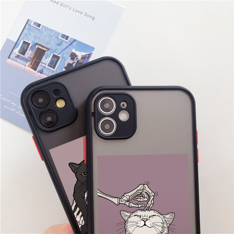 Cas de téléphone d'impression de crâne créatif et simple
