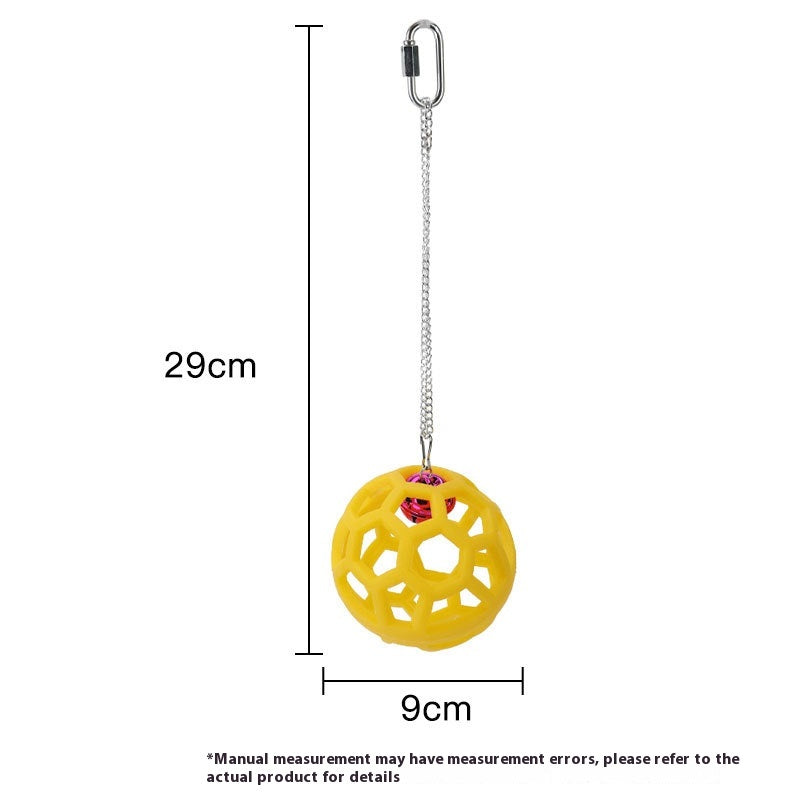 Plastic Gnawing Molar Chewing Soulagement Stuffy perroquet suspension boule de cloche