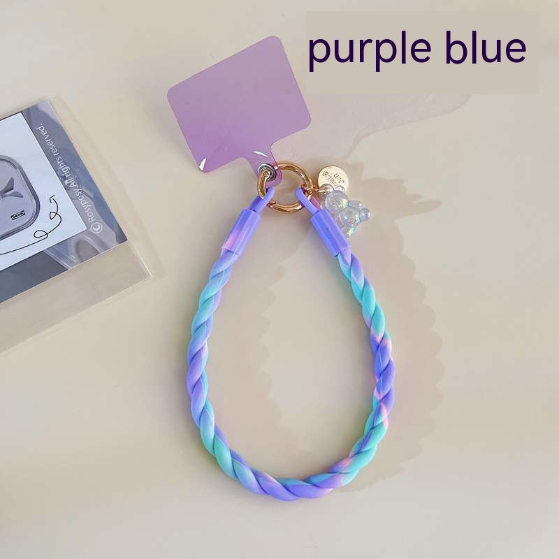 Coque de téléphone Lanyard Convient pour Silicone Split Lanyard Porte-clés Rope Court Téléphone mobile Pe