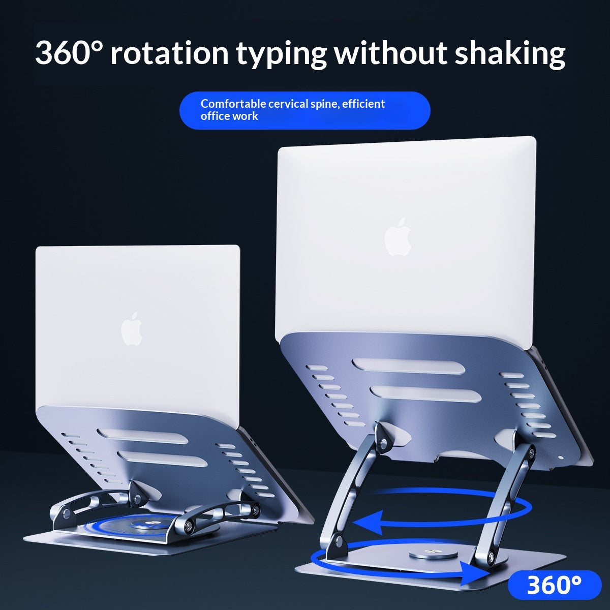 Double Rod pliable support de notebook rotatif bureau