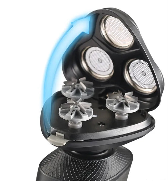Rasoir Électrique Hommes Razor Rotary Imperméable à l'eau Pop-Up Trimmer humide sans fil sec