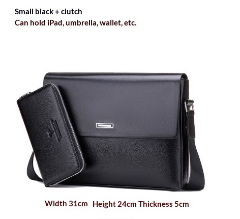 Bureau d'affaires homme tendance et sac en cuir occasionnel de grande capacité