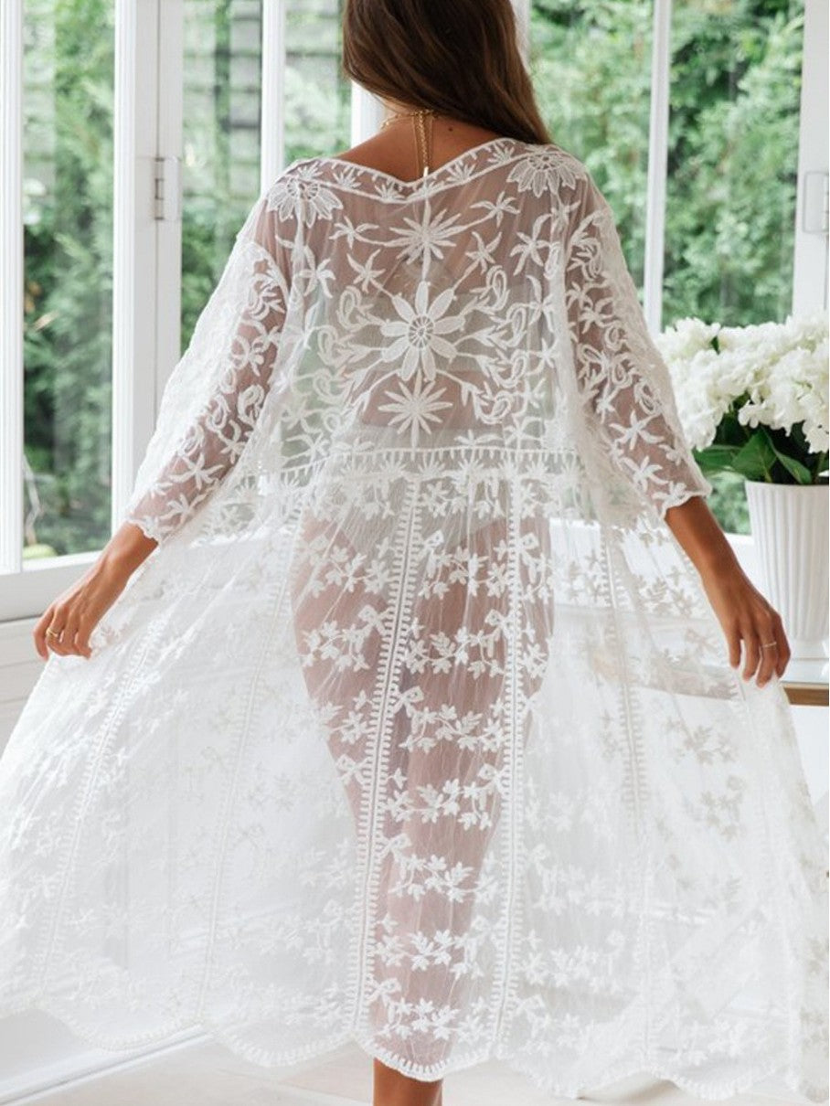 European and American Lace Beach Cover-up